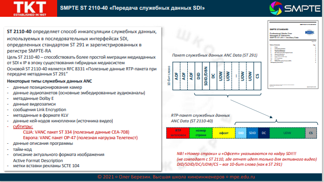 Олег Березин SMPTE Broadcasting 2021 Armenia 
