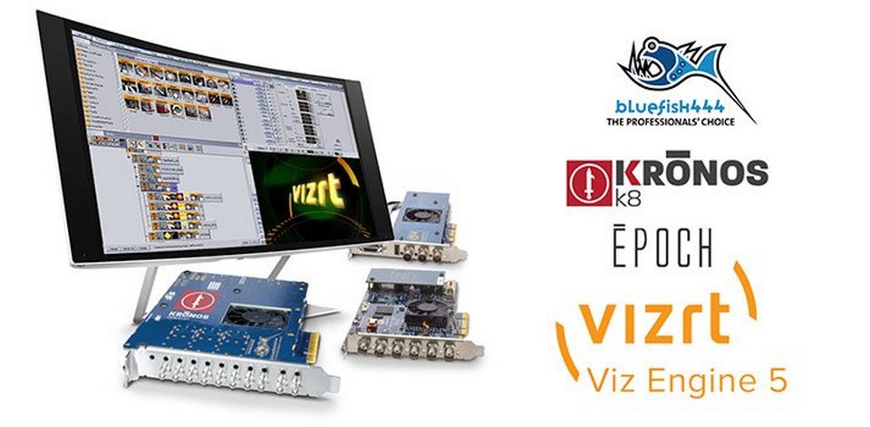 Bluefish444 объявляет о поддержке Viz Engine 5 для Kronos K8 и линейки видеокарт Epoch 4K SDI