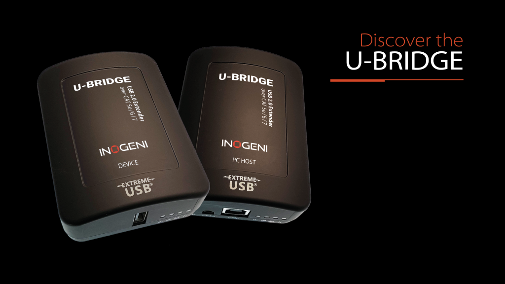 Новая видеокамера INOGENI U-BRIDGE USB 2.0 и аудиоудлинитель обеспечивают высокоскоростное подключение USB 2.0 на расстоянии до 100 м по одному кабелю CAT 5e/6/7