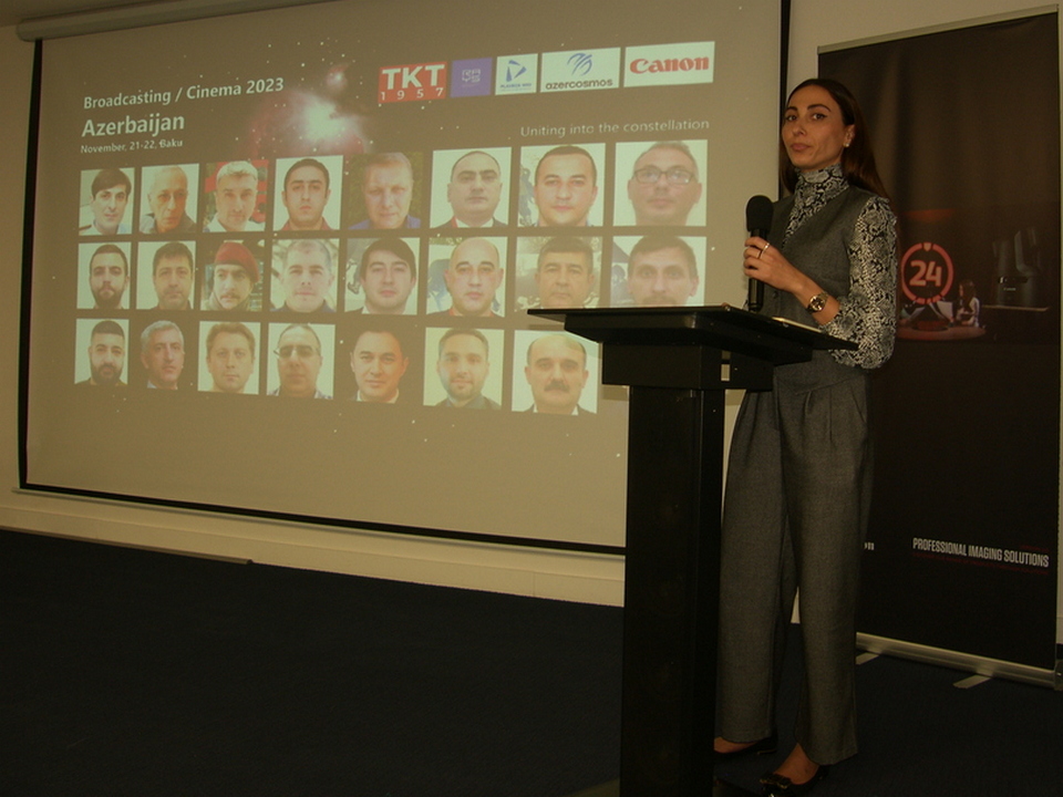 Фарида Лутфалиева, координатор проекта системы VAR в Ассоциации Футбольных Федераций Азербайджана (AFFA), выступила на конференции Broadcasting / Cinema / Pro AV 2023 Azerbaijan, проходившей 21-22 ноября 2023 года в Баку