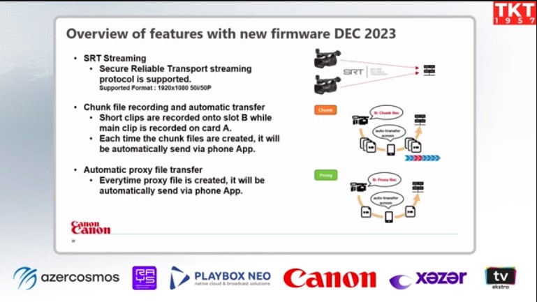 Мариус Плитникас, Regional Sales Manager в Canon CEE GmbH, на II Международной гибридной выставке-конференции Broadcasting / Cinema / Pro AV 2023 Azerbaijan tkt1957.com