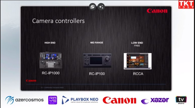 Мариус Плитникас, Regional Sales Manager в Canon CEE GmbH, на II Международной гибридной выставке-конференции Broadcasting / Cinema / Pro AV 2023 Azerbaijan tkt1957.com