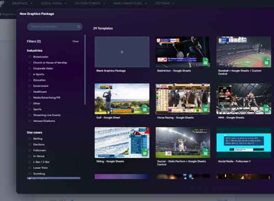 Vizrt: Новая библиотека графических пакетов