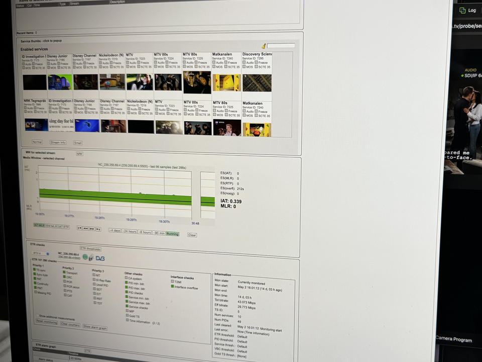 Bridge Technologies: StreamOverview для VB330