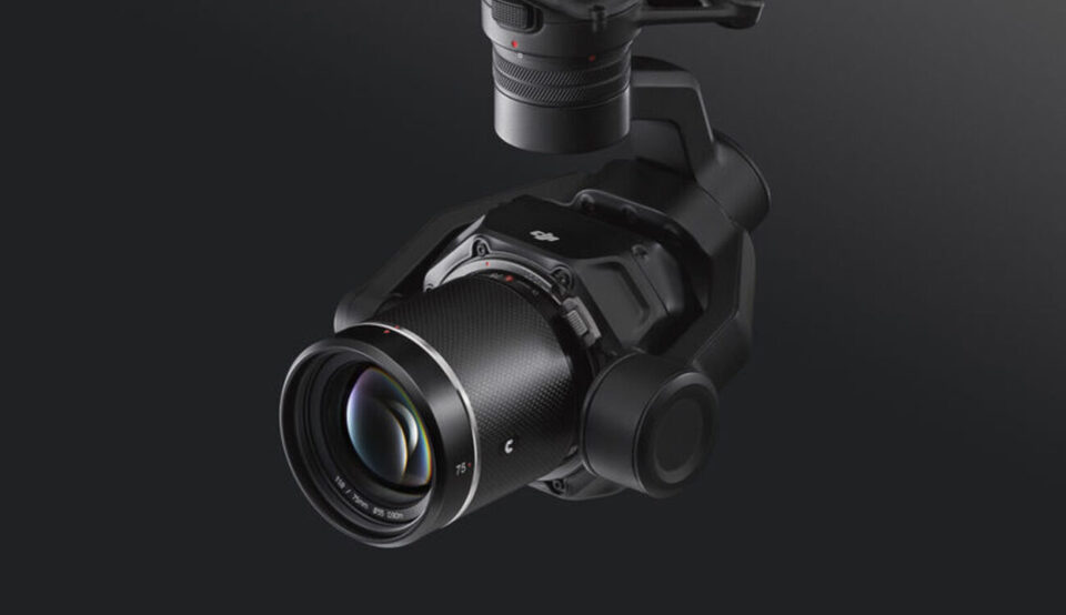 DJI: новый телеобъектив 75 мм f/1.8 для Inspire 3
