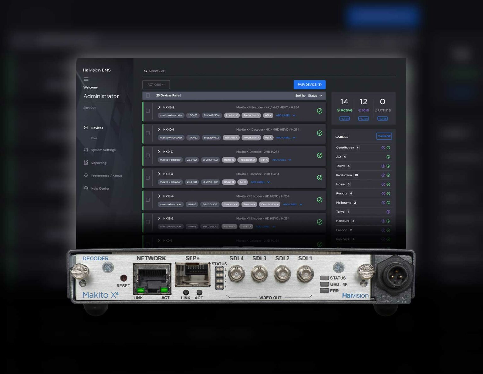 Haivision Unveils a User Interface for the Makito X4 Video Encoder