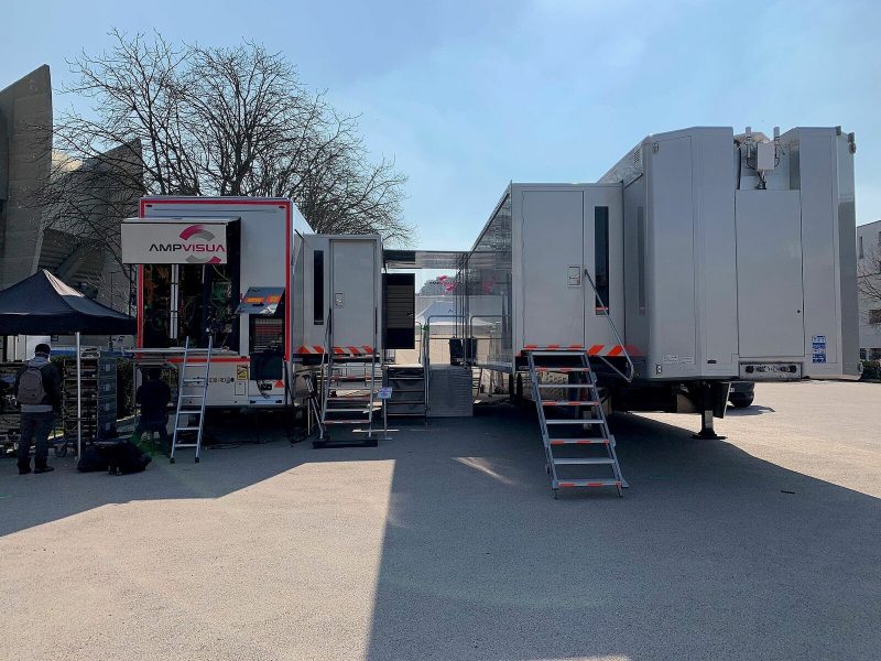 Riedel MediorNet, Artist, and Bolero Drive Video and Comms Networks On Board AMP VISUAL TV&rsquo;s Newest OB Vans