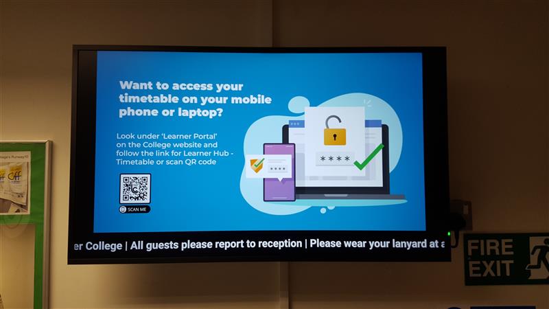 Leicester College rolls out a digital signage network powered by nsign.tv