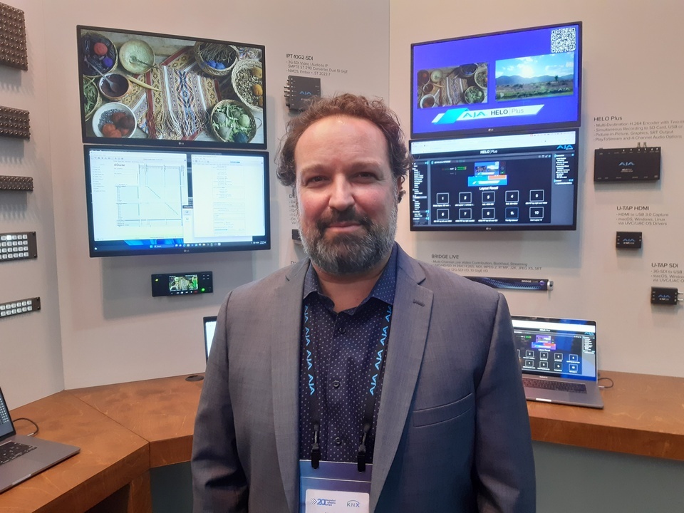 Interview with Tim Walker, Senior Product Manager at AJA Video Systems at ISE 2024 tkt1957.com