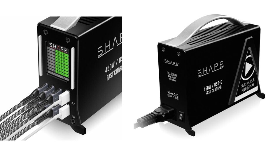 SHAPE Launches New 450W Charger for Gold Mount, V-Mount, and B-Mount Batteries