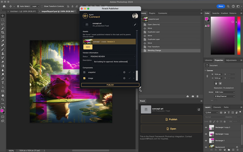 Backlight integrates ftrack Studio with Adobe Photoshop