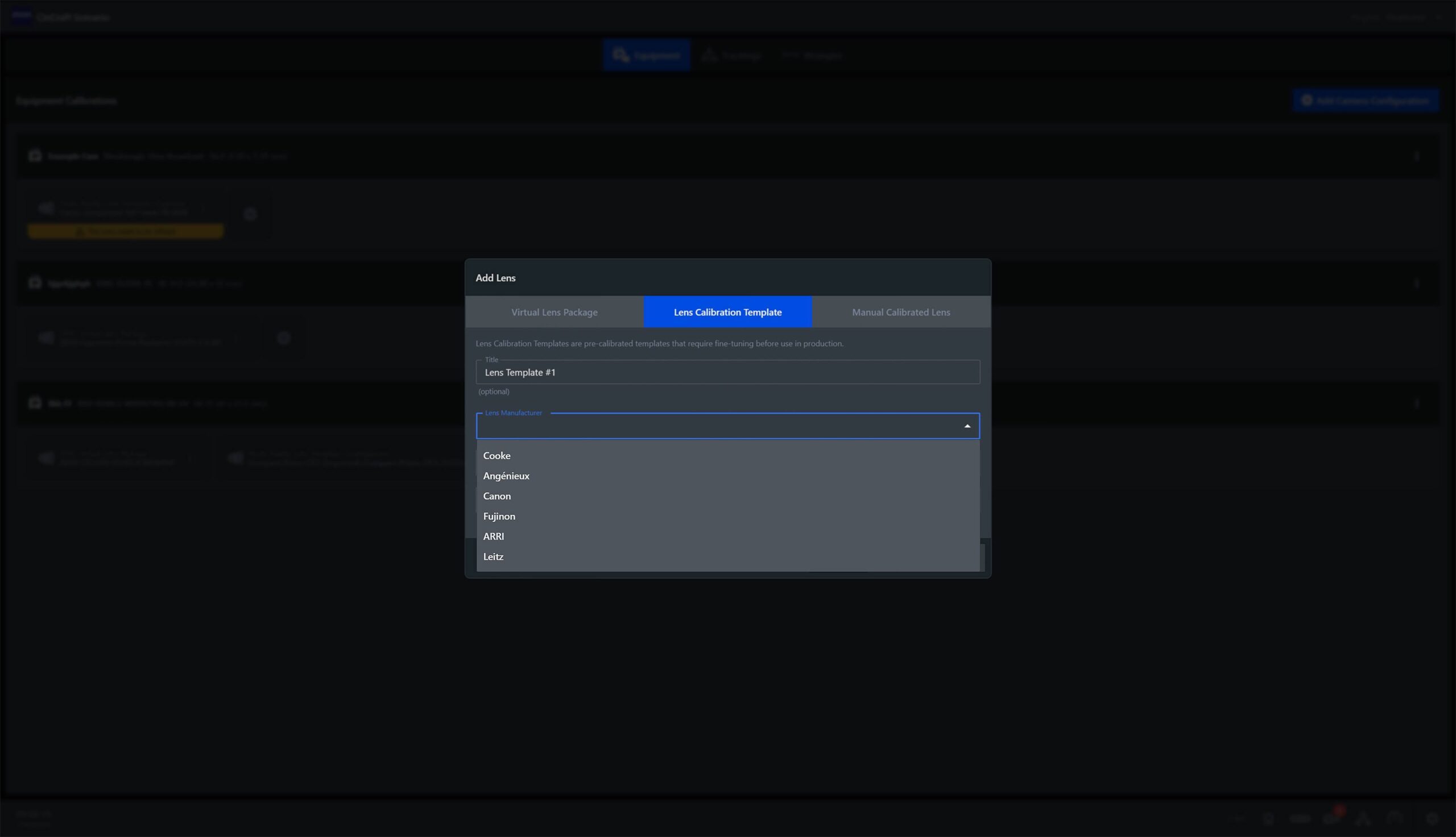 ZEISS CinCraft Scenario Camera Tracking