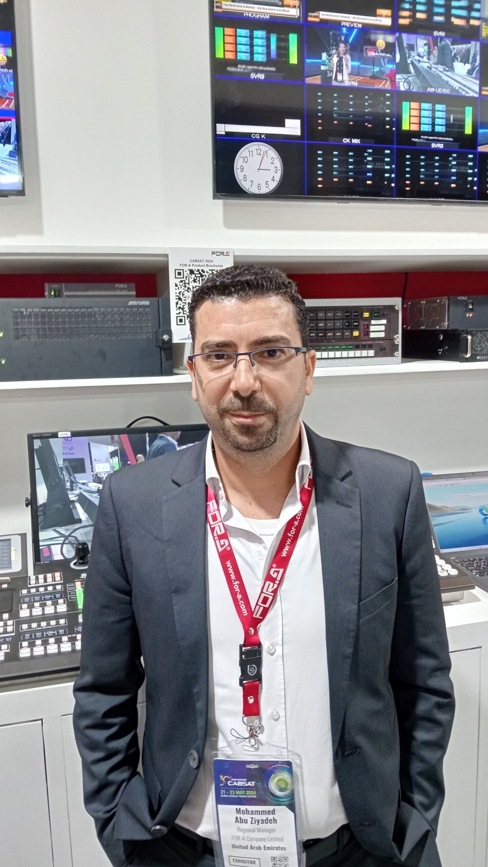 Exclusive interview with Mohammed Abu Ziyadeh, Regional Manager Middle East and Africa at FOR-A Company Limited, UAE, at Cabsat 2024