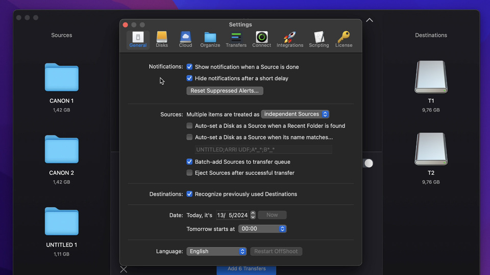 Hedge, OffShoot 24.2: Independent Sources, Batch Review, Moving Files