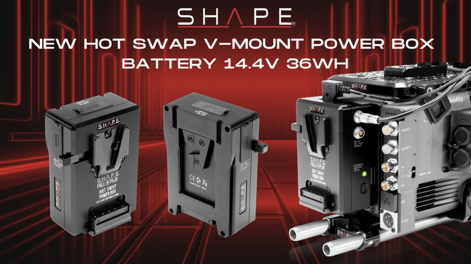 SHAPE: Hot Swap V-Mount Power Box Battery for Uninterrupted Power