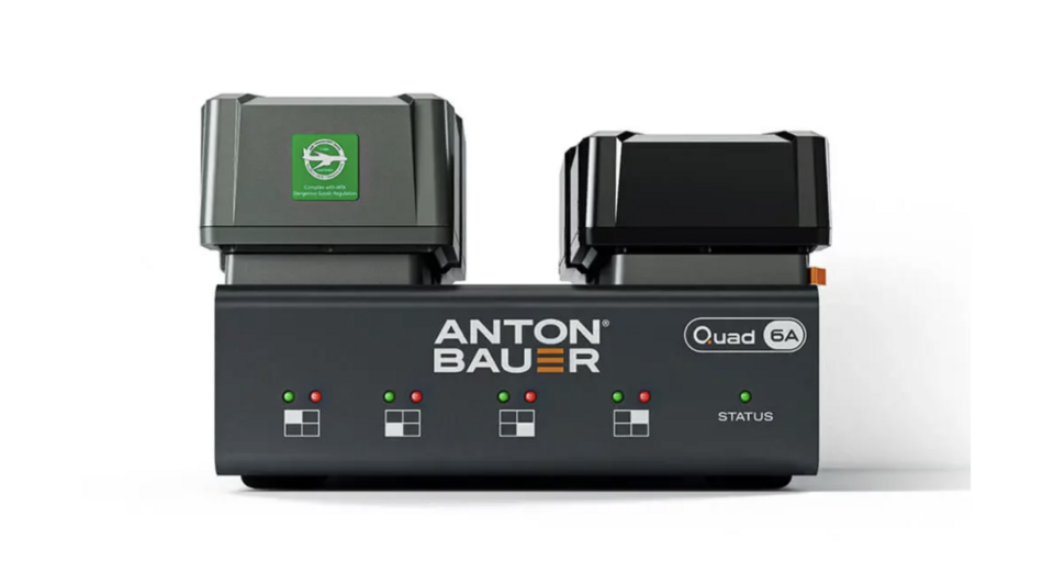 Anton/Bauer: QUAD 6A Multi-Voltage Charger for Broadcast Equipment Fleets
