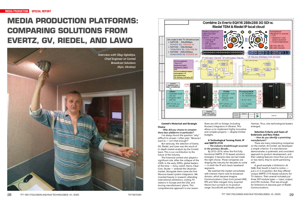 Interview with Oleg Ogloblya, Chief Engineer at Comtel Broadcast Solutions