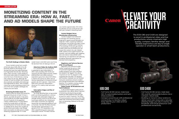 TELEVISION AND FILM TECHNOLOGIES Magazine