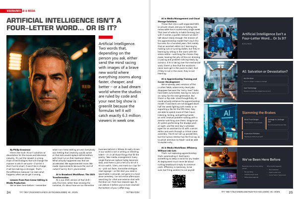 Artificial Intelligence TELEVISION AND FILM TECHNOLOGIES