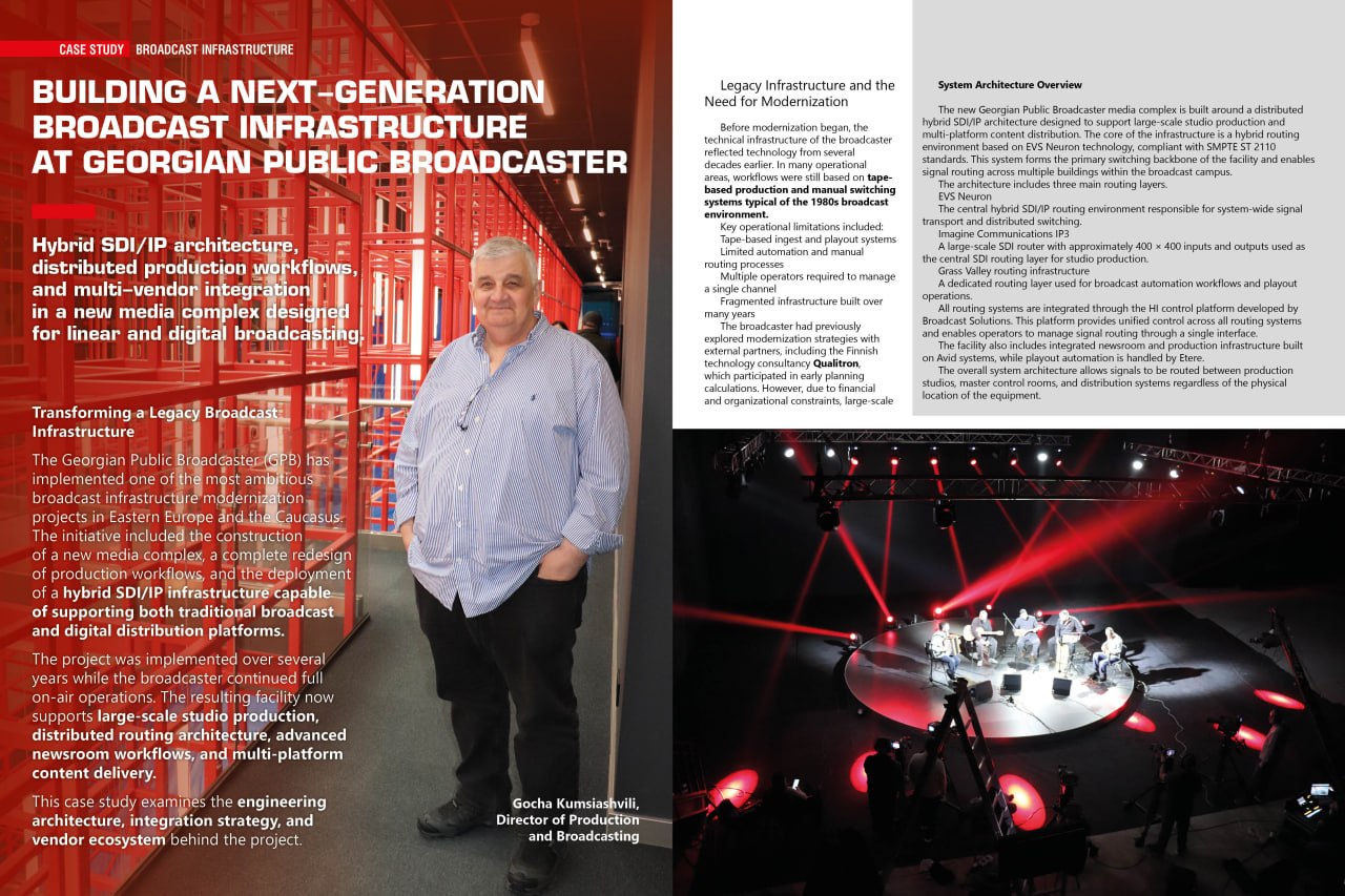 hybrid SDI/IP broadcast infrastructure