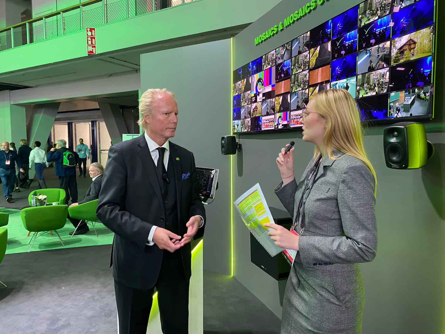 Simen K. Frostad at the BRIDGE Technologies stand during IBC 2025 in Amsterdam